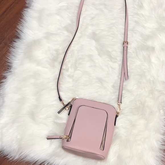 Aldo Handbags - Aldo Light Pink Vegan Leather Crossbody Bag